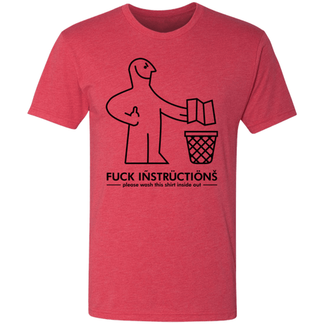 T-Shirts Vintage Red / S Fuck Instructions Men's Triblend T-Shirt