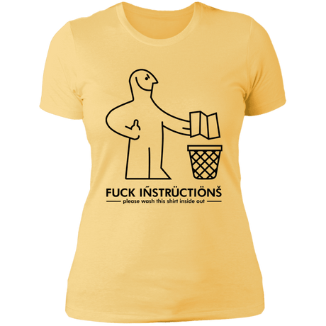T-Shirts Banana Cream/ / S Fuck Instructions Women's Premium T-Shirt