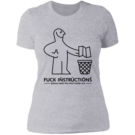 T-Shirts Heather Grey / S Fuck Instructions Women's Premium T-Shirt