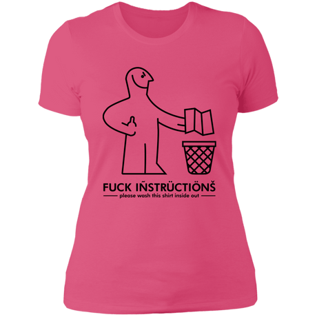 T-Shirts Hot Pink / S Fuck Instructions Women's Premium T-Shirt