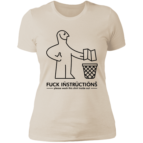 T-Shirts Ivory/ / S Fuck Instructions Women's Premium T-Shirt