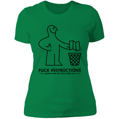T-Shirts Kelly Green / S Fuck Instructions Women's Premium T-Shirt