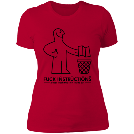 T-Shirts Red / S Fuck Instructions Women's Premium T-Shirt