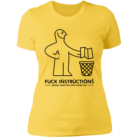 T-Shirts Vibrant Yellow / S Fuck Instructions Women's Premium T-Shirt