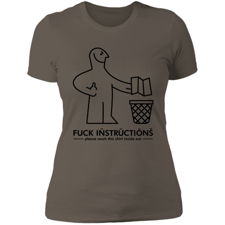 T-Shirts Warm Grey / S Fuck Instructions Women's Premium T-Shirt