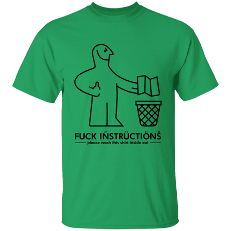 T-Shirts Irish Green / YXS Fuck Instructions Youth T-Shirt