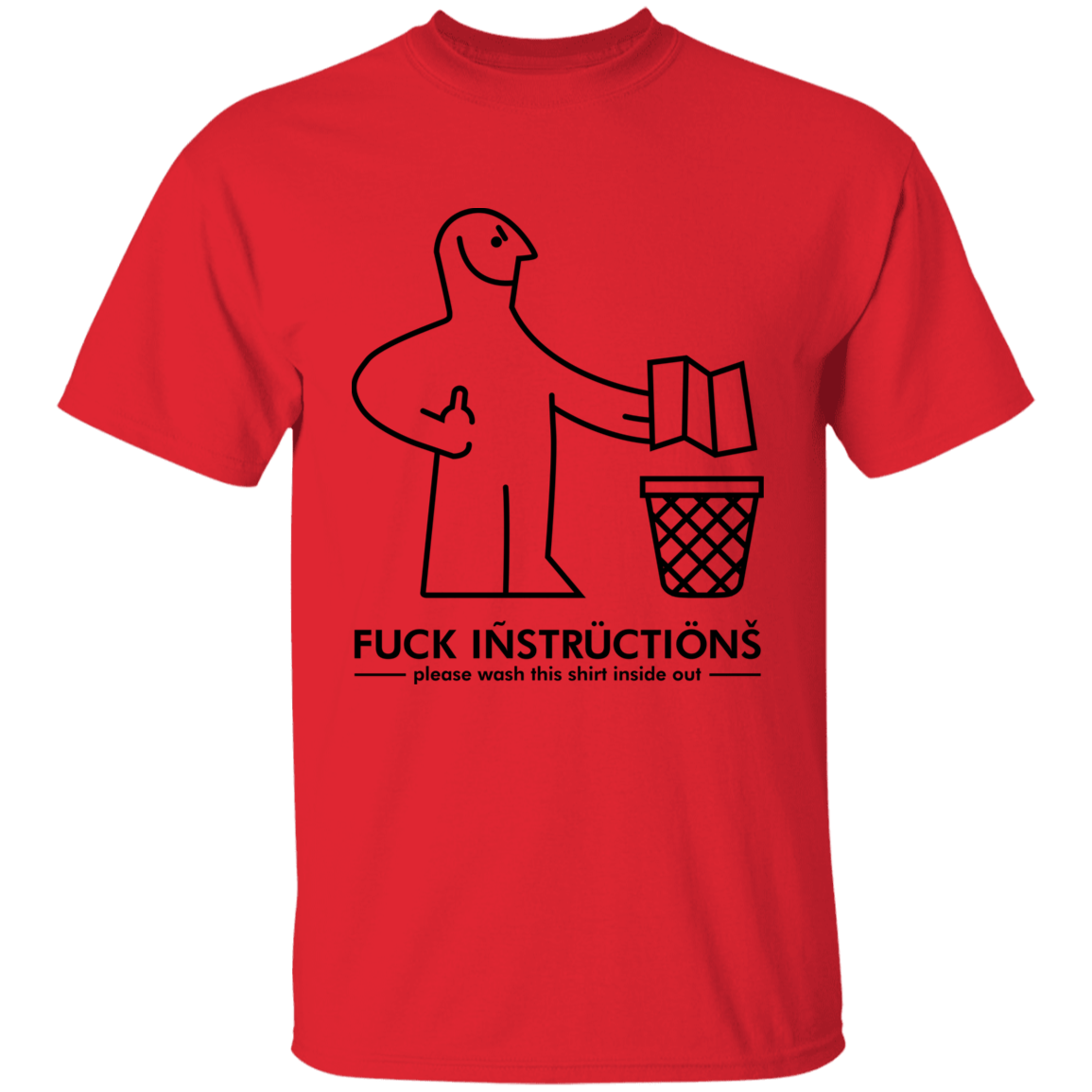 T-Shirts Red / YXS Fuck Instructions Youth T-Shirt