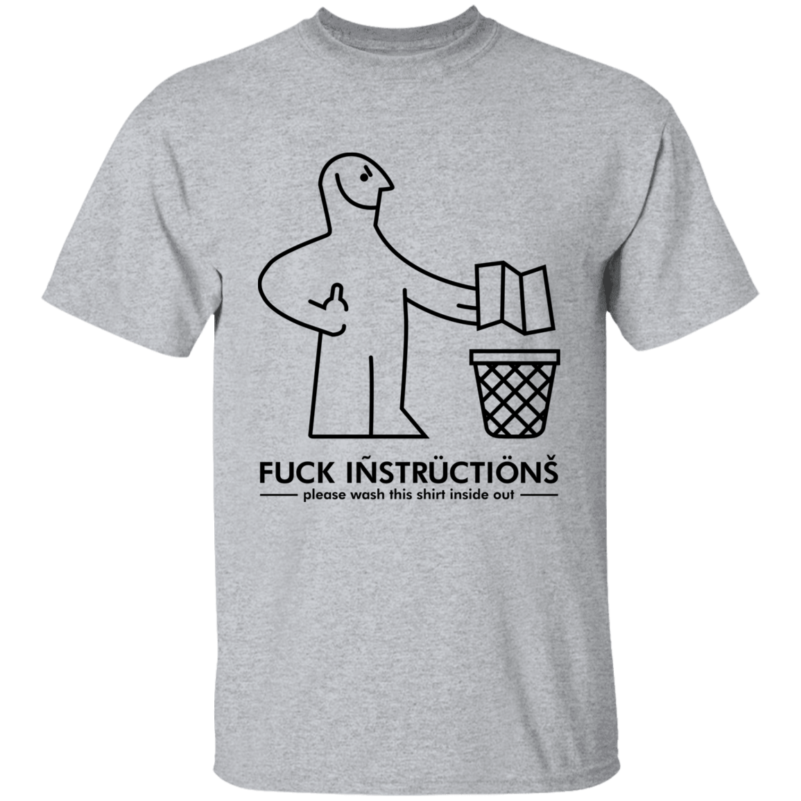 T-Shirts Sport Grey / YXS Fuck Instructions Youth T-Shirt