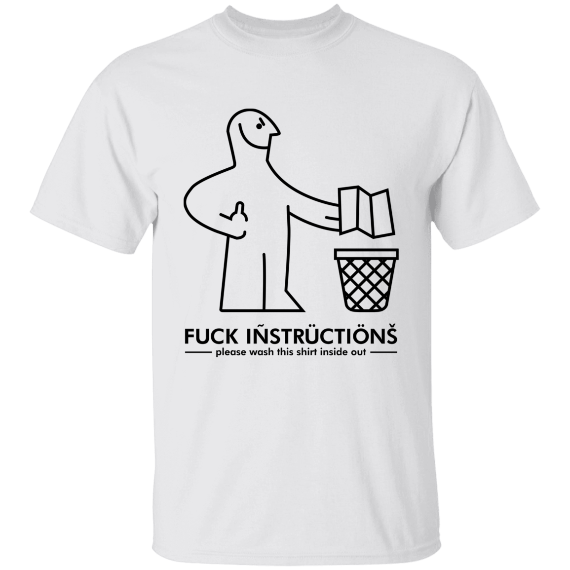 T-Shirts White / YXS Fuck Instructions Youth T-Shirt