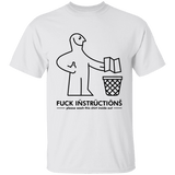 T-Shirts White / YXS Fuck Instructions Youth T-Shirt