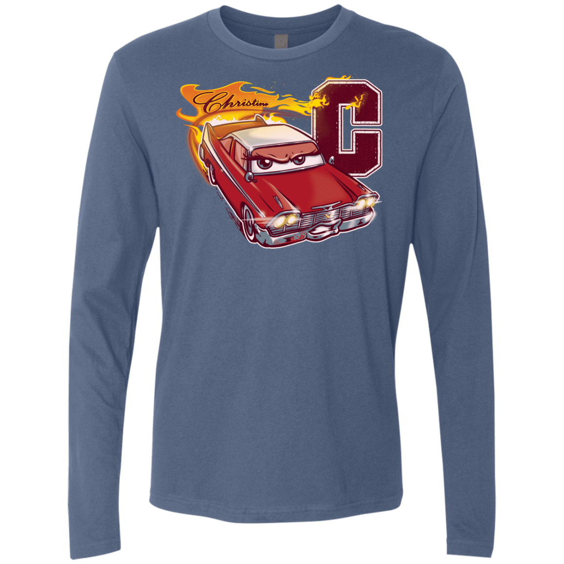 T-Shirts Indigo / Small Fury And Fire Men's Premium Long Sleeve