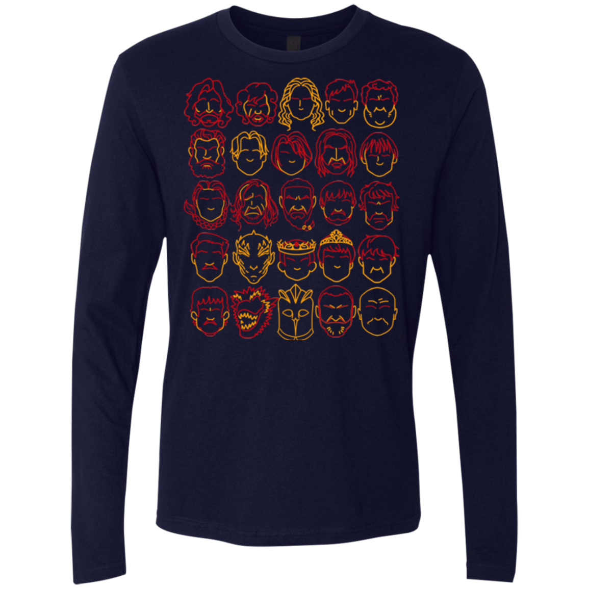 T-Shirts Midnight Navy / Small Game of Thrones Minimalism Men's Premium Long Sleeve