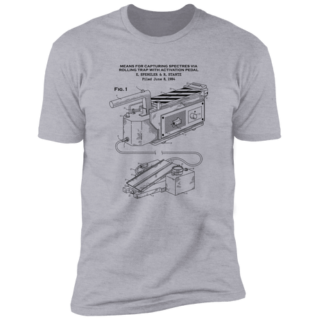 T-Shirts Heather Grey / S Ghost Trap Patent Men's Premium T-Shirt