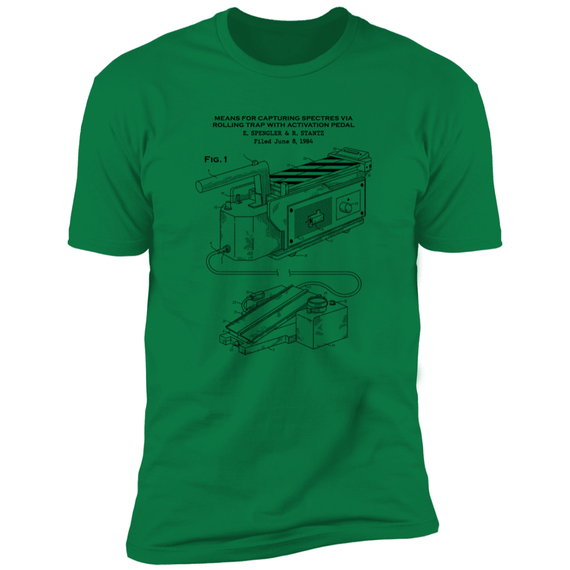 T-Shirts Kelly Green / S Ghost Trap Patent Men's Premium T-Shirt