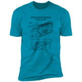 T-Shirts Turquoise / S Ghost Trap Patent Men's Premium T-Shirt