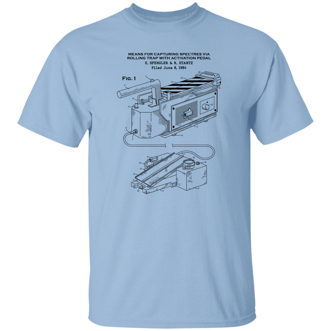 T-Shirts Light Blue / S Ghost Trap Patent T-Shirt