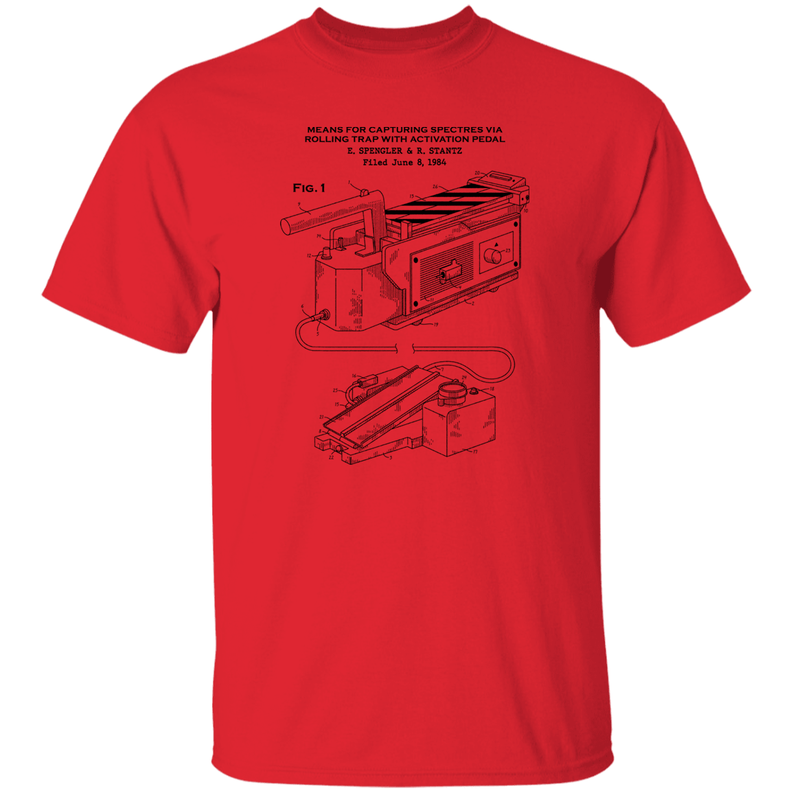 T-Shirts Red / S Ghost Trap Patent T-Shirt