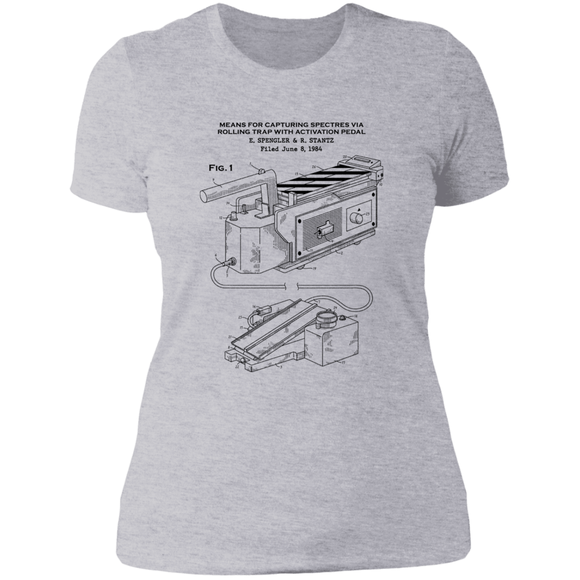 T-Shirts Heather Grey / S Ghost Trap Patent Women's Premium T-Shirt