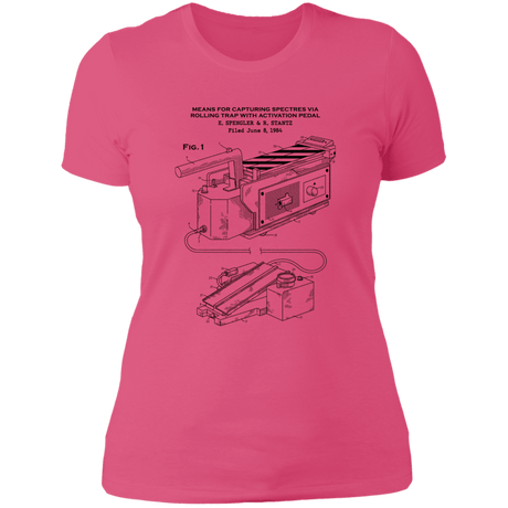 T-Shirts Hot Pink / S Ghost Trap Patent Women's Premium T-Shirt