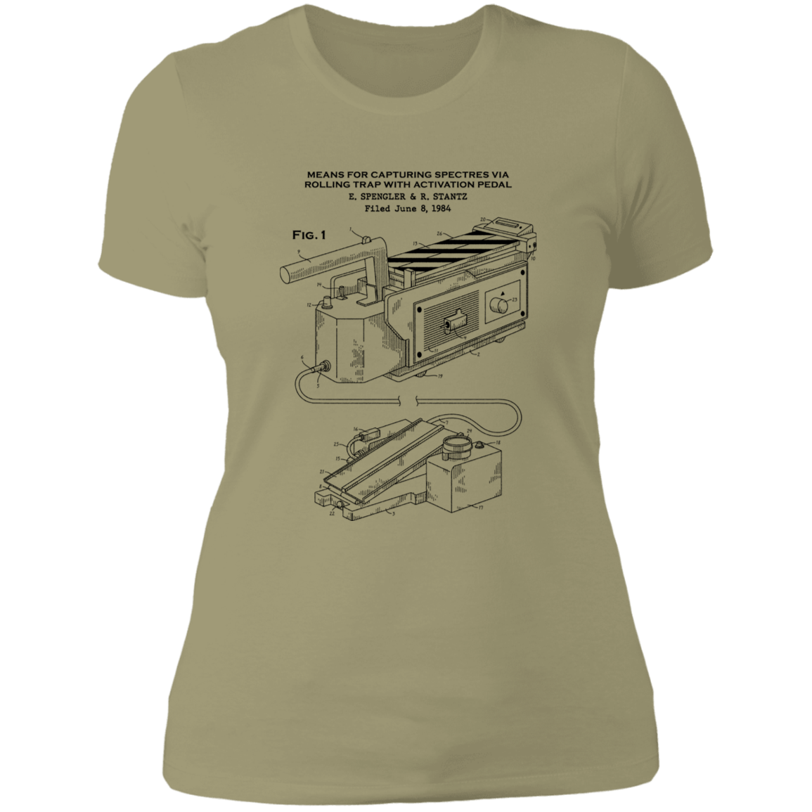 T-Shirts Light Olive / S Ghost Trap Patent Women's Premium T-Shirt