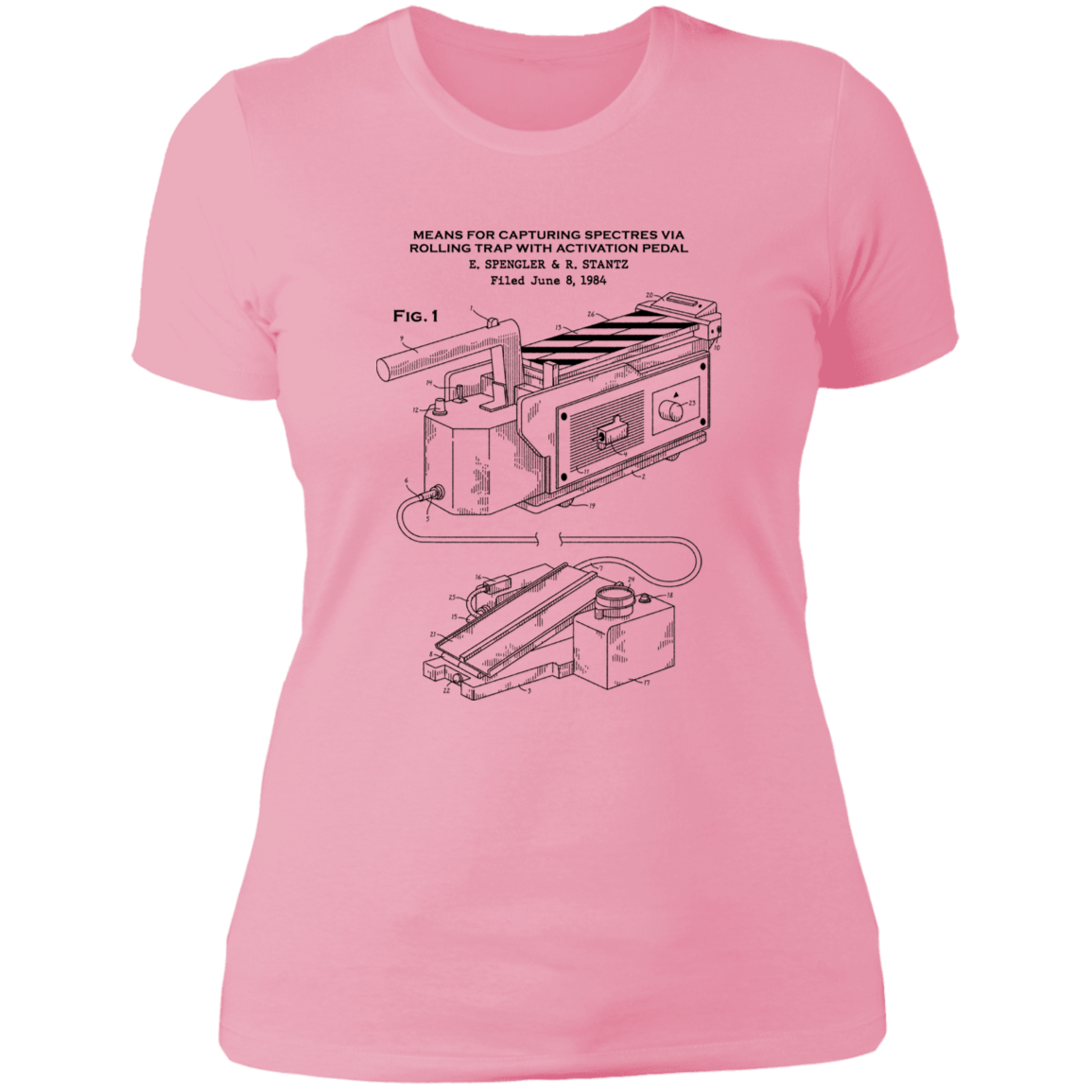 T-Shirts Light Pink / S Ghost Trap Patent Women's Premium T-Shirt