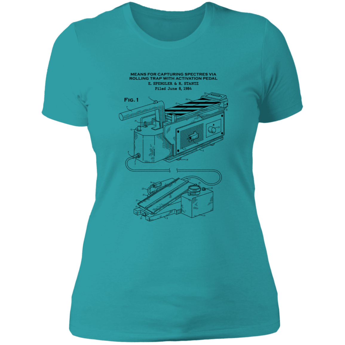 T-Shirts Tahiti Blue / S Ghost Trap Patent Women's Premium T-Shirt