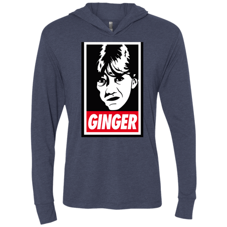 T-Shirts Vintage Navy / X-Small GINGER Triblend Long Sleeve Hoodie Tee