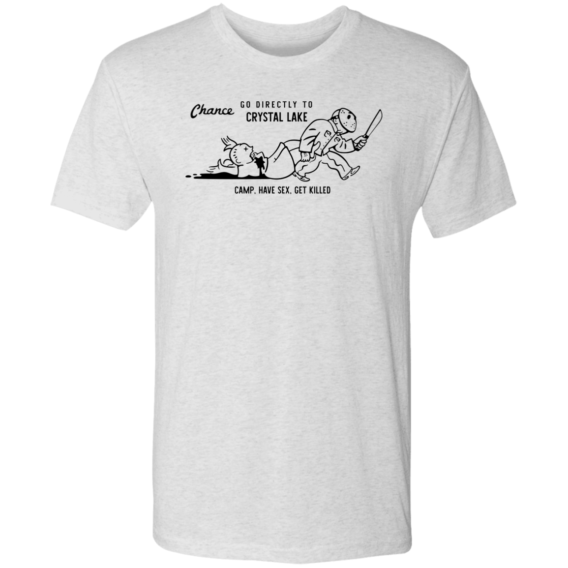 T-Shirts Heather White / S Go To Camp Men's Triblend T-Shirt