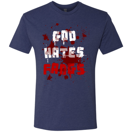 T-Shirts Vintage Navy / Small God hates fangs Men's Triblend T-Shirt