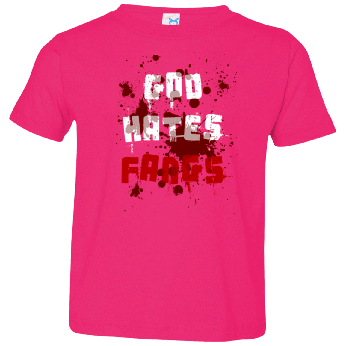 T-Shirts Hot Pink / 2T God hates fangs Toddler Premium T-Shirt