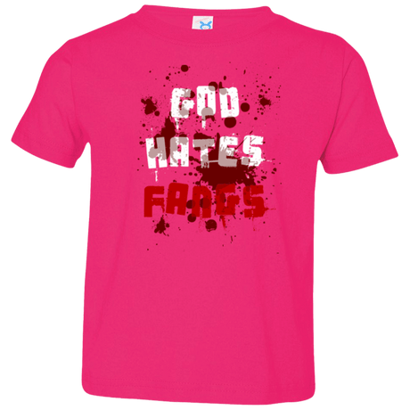 T-Shirts Hot Pink / 2T God hates fangs Toddler Premium T-Shirt