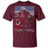 T-Shirts Maroon / YXS GOD OF XMAS Youth T-Shirt