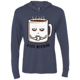 T-Shirts Vintage Navy / X-Small Good morning Triblend Long Sleeve Hoodie Tee