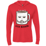 T-Shirts Vintage Red / X-Small Good morning Triblend Long Sleeve Hoodie Tee