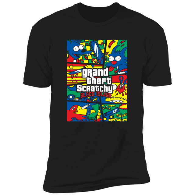 T-Shirts Black / X-Small Grand Theft Scratchy Men's Premium T-Shirt