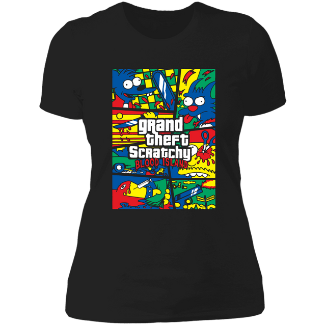 T-Shirts Black / X-Small Grand Theft Scratchy Women's Premium T-Shirt