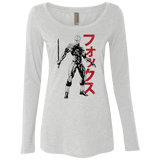 T-Shirts Heather White / Small Gray Fox Women's Triblend Long Sleeve Shirt