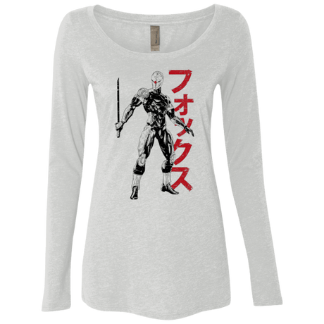 T-Shirts Heather White / Small Gray Fox Women's Triblend Long Sleeve Shirt