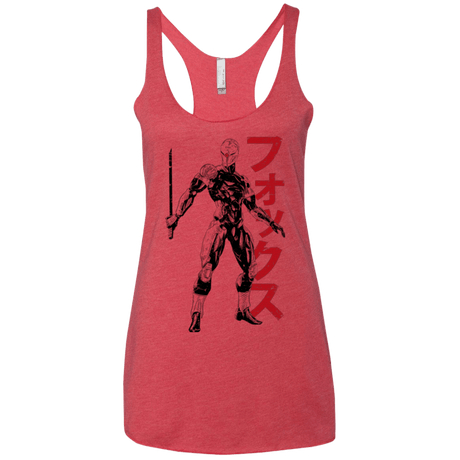 T-Shirts Vintage Red / X-Small Gray Fox Women's Triblend Racerback Tank