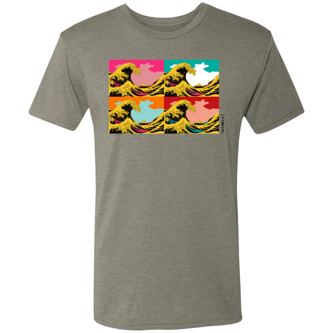 T-Shirts Venetian Grey / S Great Pop Wave Men's Triblend T-Shirt