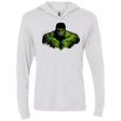 T-Shirts Heather White / X-Small Green Fury Triblend Long Sleeve Hoodie Tee