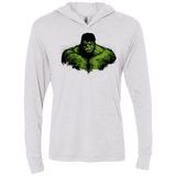 T-Shirts Heather White / X-Small Green Fury Triblend Long Sleeve Hoodie Tee