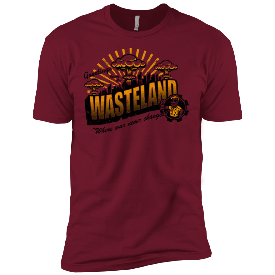 T-Shirts Cardinal / X-Small Greetings from the Wasteland! Men's Premium T-Shirt