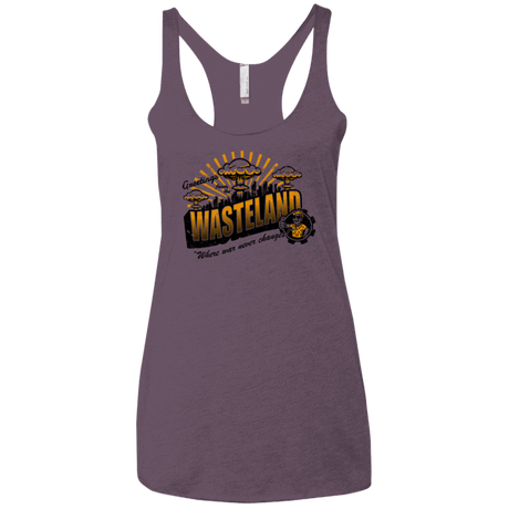 T-Shirts Vintage Purple / X-Small Greetings from the Wasteland! Women's Triblend Racerback Tank