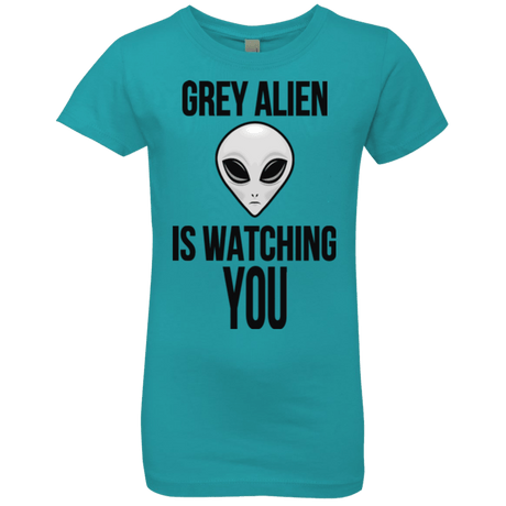 T-Shirts Tahiti Blue / YXS Grey Alien Girls Premium T-Shirt
