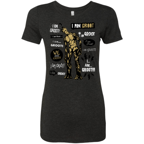 T-Shirts Vintage Black / Small Groot Famous Quotes Women's Triblend T-Shirt