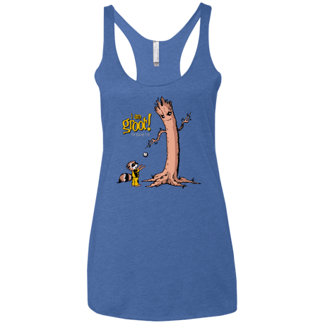 T-Shirts Vintage Royal / X-Small Groots Giving Women's Triblend Racerback Tank