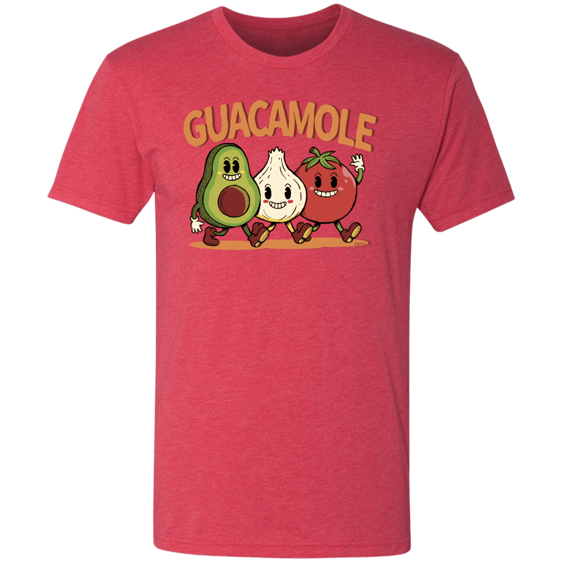 T-Shirts Vintage Red / S Guacamole Men's Triblend T-Shirt