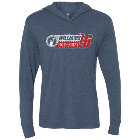 T-Shirts Indigo / X-Small Hail To The Chief Triblend Long Sleeve Hoodie Tee