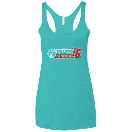 T-Shirts Tahiti Blue / X-Small Hail To The Chief Women's Triblend Racerback Tank